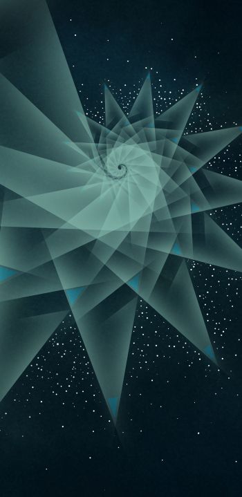 abstraction, spiral, stars Wallpaper 1440x2960