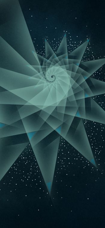abstraction, spiral, stars Wallpaper 1125x2436