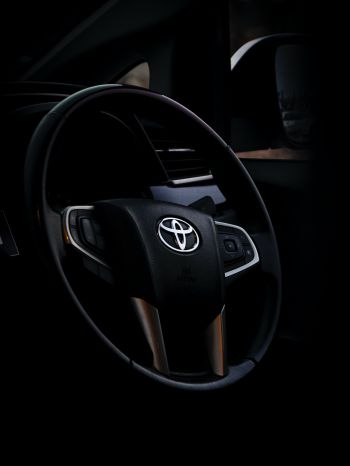 Toyota, steering wheel Wallpaper 1620x2160
