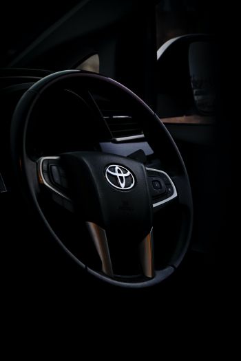 Toyota, steering wheel Wallpaper 640x960