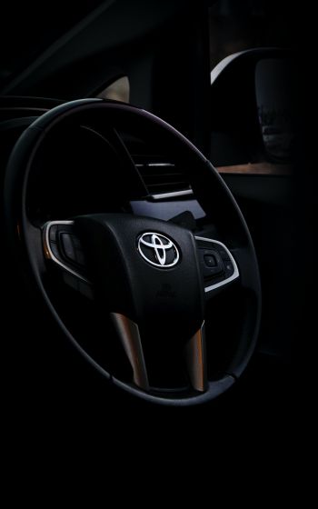 Toyota, steering wheel Wallpaper 1600x2560