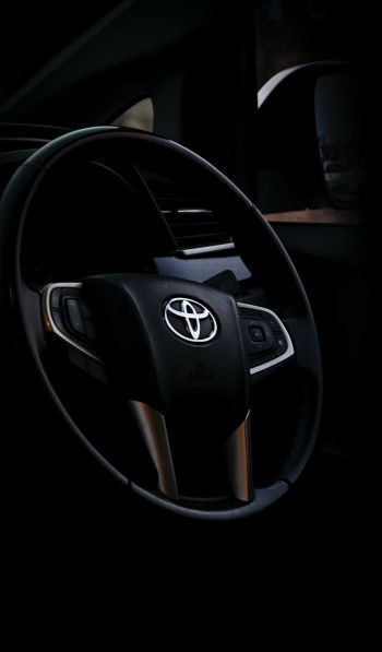 Toyota, steering wheel Wallpaper 600x1024