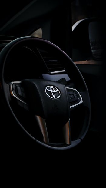 Toyota, steering wheel Wallpaper 640x1136
