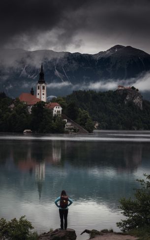 Bled, Slovenia, clean scenery Wallpaper 3759x6014