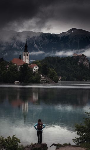 Bled, Slovenia, clean scenery Wallpaper 1200x2000