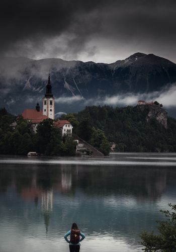 Bled, Slovenia, clean scenery Wallpaper 1668x2388