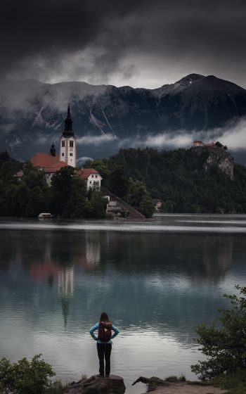 Обои 1600x2560 Блед, Словения, чистый пейзаж