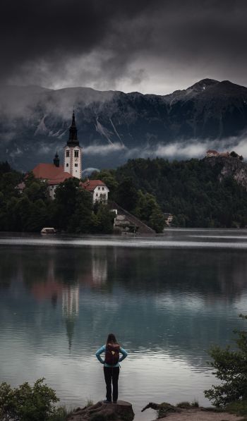 Bled, Slovenia, clean scenery Wallpaper 600x1024