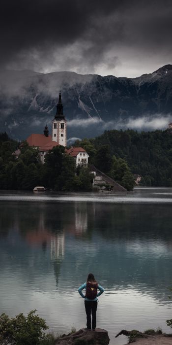Bled, Slovenia, clean scenery Wallpaper 720x1440