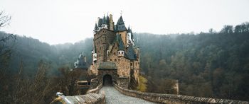 Обои 2560x1080 Замок Эльц, Виршем, Германия