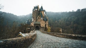 Обои 2560x1440 Замок Эльц, Виршем, Германия