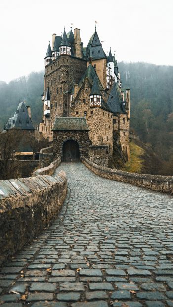 Обои 640x1136 Замок Эльц, Виршем, Германия