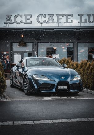 Toyota Supra, sports car Wallpaper 1640x2360