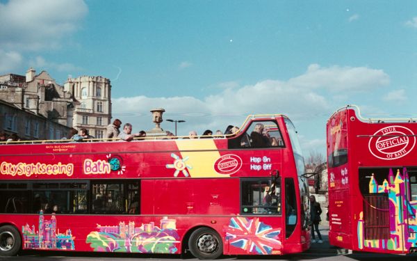 Обои 1920x1200 Бат, Великобритания, автобус