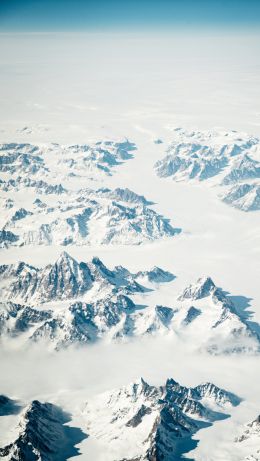 mountains in the snow Wallpaper 640x1136