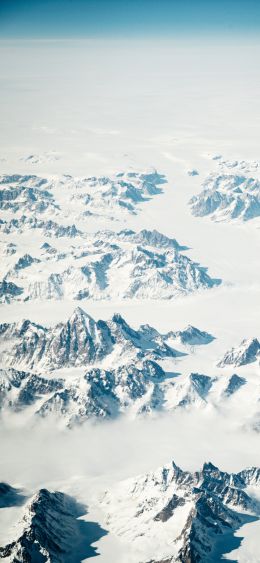 mountains in the snow Wallpaper 1080x2340