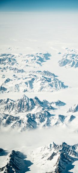 mountains in the snow Wallpaper 1440x3200