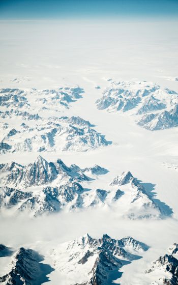 Обои 1600x2560 горы в снегу