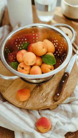 cup with peaches Wallpaper 750x1334