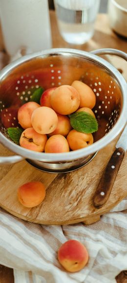 cup with peaches Wallpaper 1440x3200