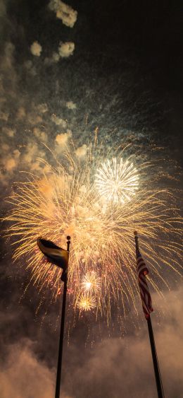 fireworks, fireworks Wallpaper 1080x2340