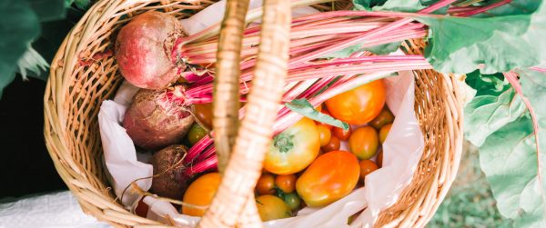 vegetables from the garden Wallpaper 3440x1440