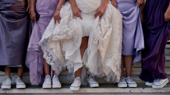 wedding, girls in sneakers Wallpaper 1920x1080