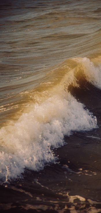 waves, sea Wallpaper 1080x2280