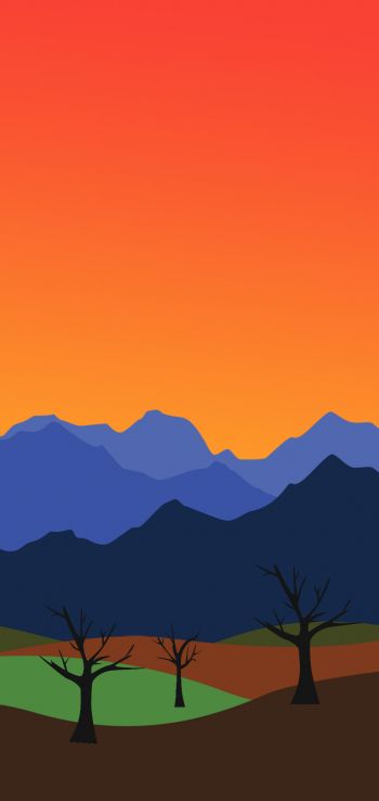 landscape, mountains Wallpaper 720x1520