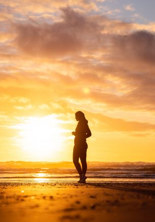 girl on sunset background Wallpaper 1668x2388