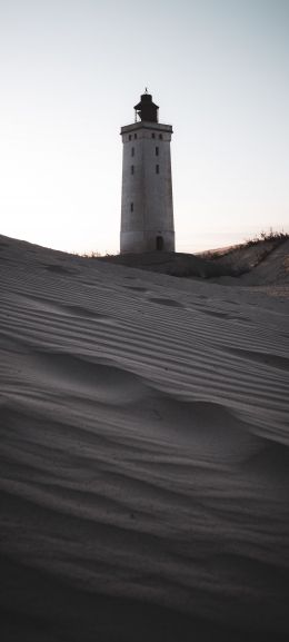 Lighthouse of Rubier-Knude, Furveien, Löcken, Denmark Wallpaper 1440x3200