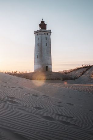 Lighthouse of Rubier-Knude, Furveien, Löcken, Denmark Wallpaper 640x960