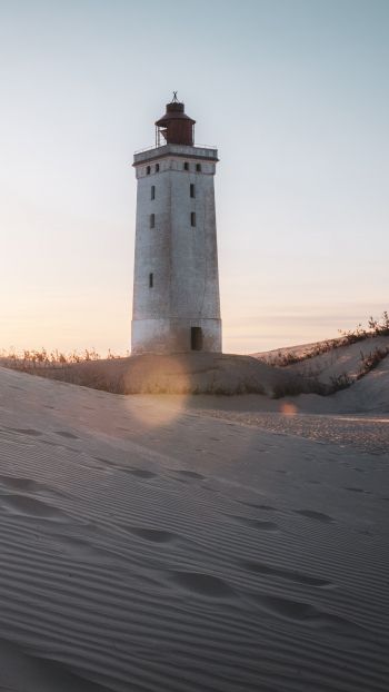 Lighthouse of Rubier-Knude, Furveien, Löcken, Denmark Wallpaper 1440x2560