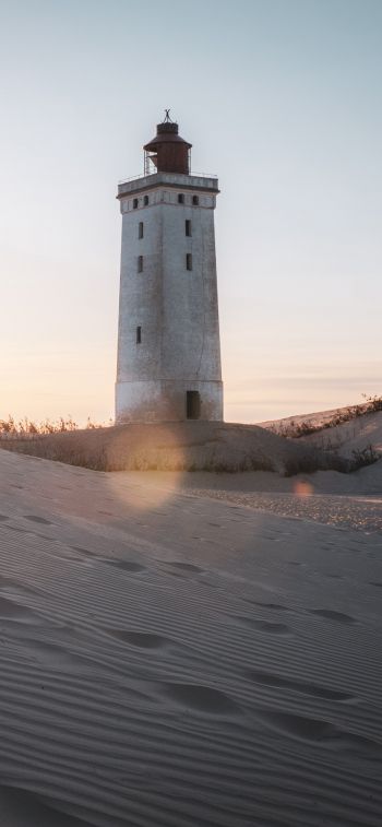 Lighthouse of Rubier-Knude, Furveien, Löcken, Denmark Wallpaper 828x1792