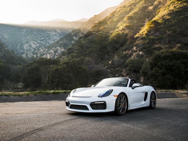 Porsche Boxster Spyder, landscape Wallpaper 1024x768