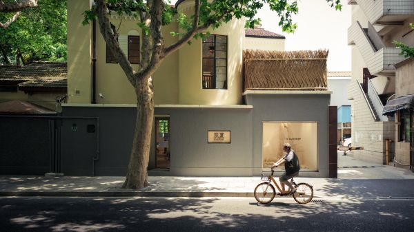house, cyclist Wallpaper 1280x720