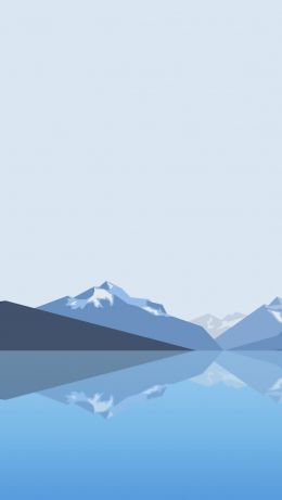 lake, landscape, blue Wallpaper 640x1136