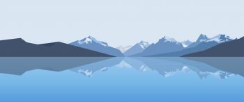 lake, landscape, blue Wallpaper 2560x1080