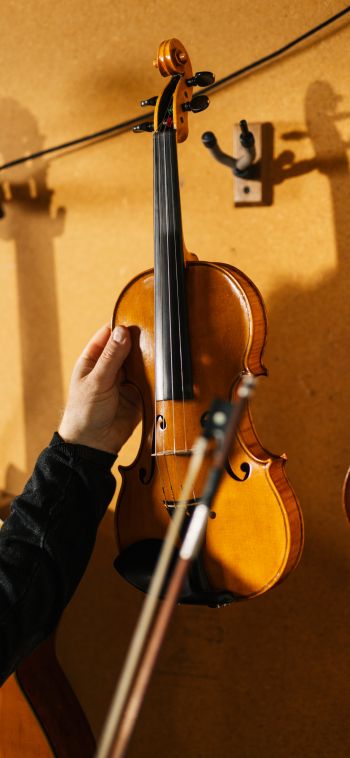 violin, musical instrument Wallpaper 1080x2340