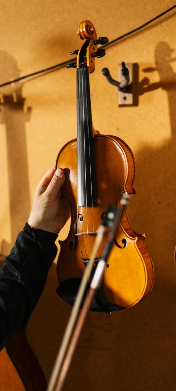 violin, musical instrument Wallpaper 1080x2400