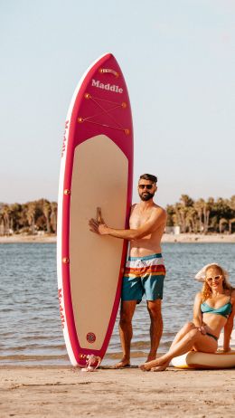 surfers, group of friends Wallpaper 750x1334