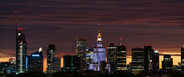 Warsaw, Poland Wallpaper 2560x1080