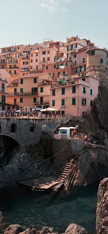 Cinque Terre, SP, Italy Wallpaper 1080x2340