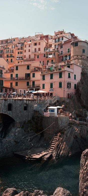 Cinque Terre, SP, Italy Wallpaper 1440x3200