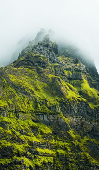 mountain peak, green mountain Wallpaper 600x1024