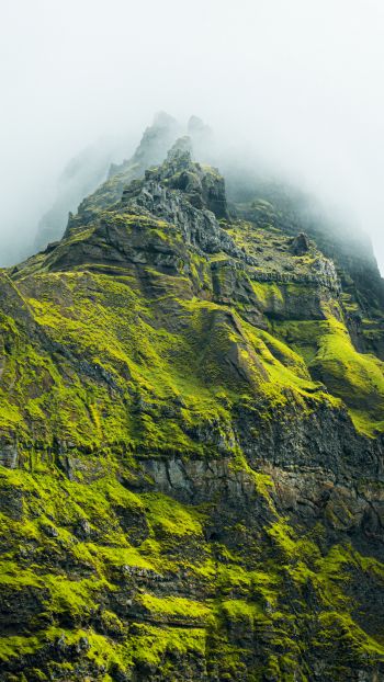 mountain peak, green mountain Wallpaper 1080x1920