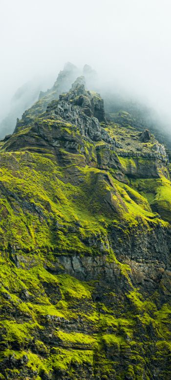 mountain peak, green mountain Wallpaper 720x1600