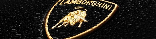 Lamborghini emblem, drops Wallpaper 1590x400