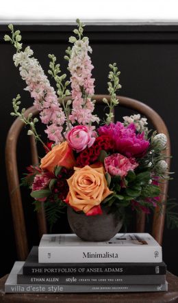 bouquet of flowers in a vase Wallpaper 600x1024