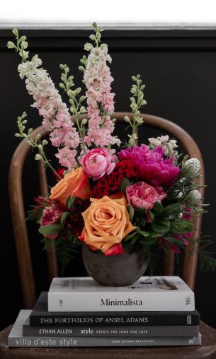 bouquet of flowers in a vase Wallpaper 1200x2000
